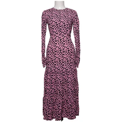 Maxikjole (Pink, Sort, Flerfarvet) fra Mango Polyester, Viscose