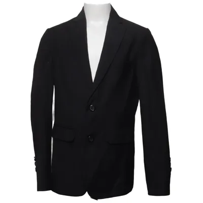 Blazer (Black) from Van Heusen Polyester, Viscose, Wool