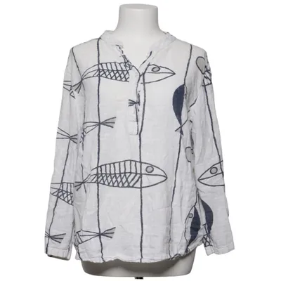 Blouse (Wit, Blauw) van Made in italy