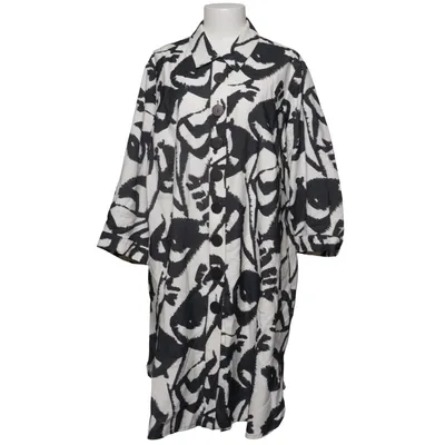 Shirt dress (Black, White) from Qneel Bamboo, Polyester