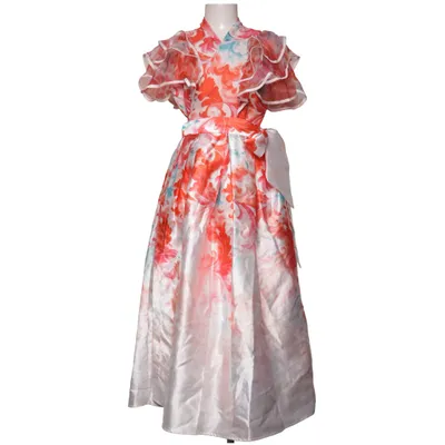 Wrap dress (Red, White, Multicolored) from Azara Viscose