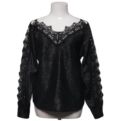 Top (Zwart, Grijs) van Moni&Co Kasjmier, Katoen, Elastaan, Polyester, Zijde, Wol