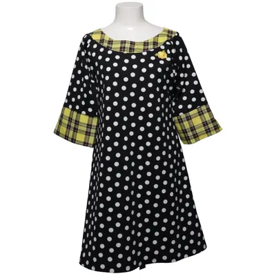 Kjole (Sort, Hvid, Gul, Rød) fra Margot Elastan, Polyester, Viscose