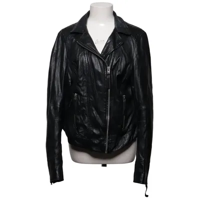 Läderkappa (Svart) från J.F.M Polyester, Skinn