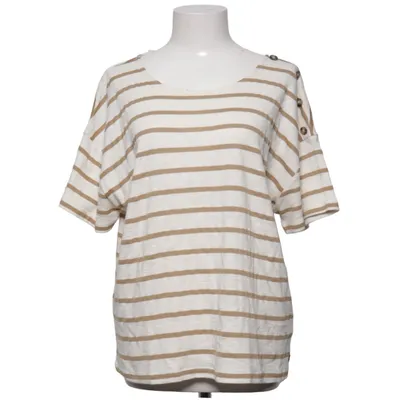 T-shirt (Weiß, Braun) von Garcia Baumwolle, Polyester