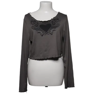 Crop top (Grå) fra Romwe Elastan, Polyester