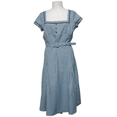 Kjole (Blå, Sort, Hvid) fra Daisy Dapper Bomuld, Elastan, Polyester