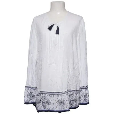Blouse (White, Blue) from Sheego Casual Viscose