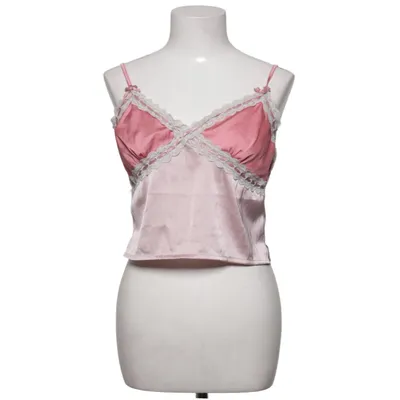 Pyjamastop (Pink, Flerfarvet) fra Urban Outfitters Elastan, Polyamid, Polyester