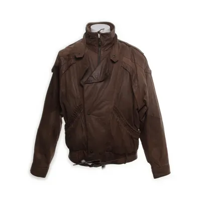 Leather jacket (Brown) from Trapper Acetate, Polyamide, Leather