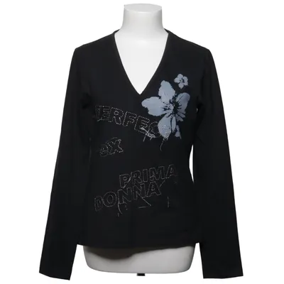 Lange mouwen shirt (Zwart) van Pepper Corn Katoen, Elastaan