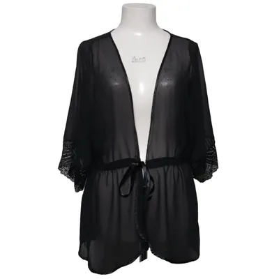 Dressing gown (Black) from NLY Lingerie Elastane, Polyamide, Polyester
