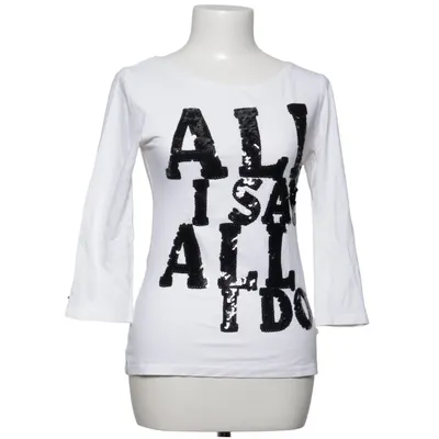 Langærmet t-shirt (Hvid, Sort) fra Zara Collection Bomuld, Elastan