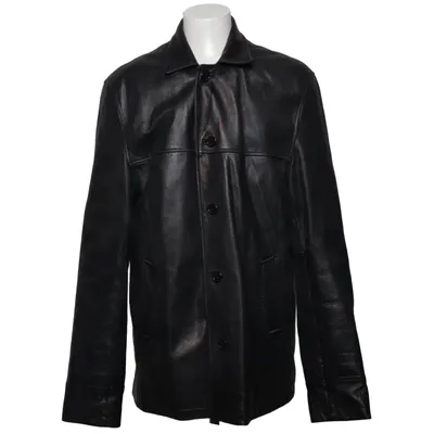 Leather jacket (Black) from Batistini Leather, Polyester