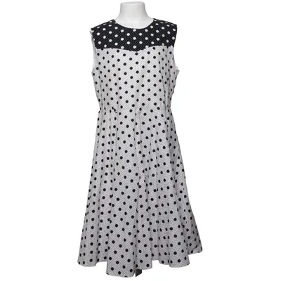 Jurk (Wit, Zwart) van Snake Katoen, Polyester