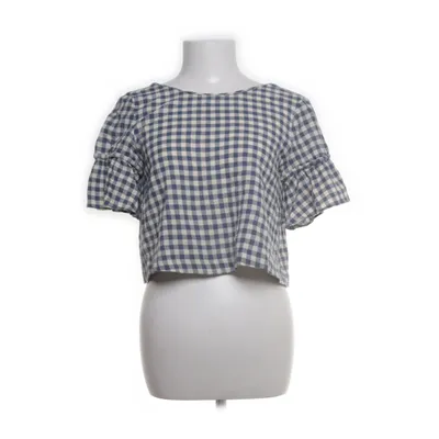 Crop top (Blå, Beige) från Zara Trafaluc Collection Bomull