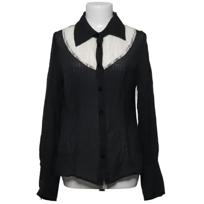 Blouse (Black) from Edith & Ella Cotton, Polyester, Silk