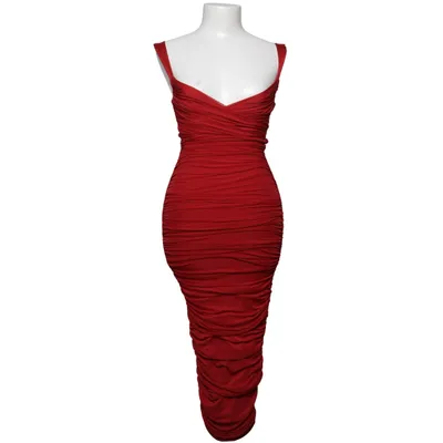 Maxi jurk (Rood) van Oh Polly Elastaan, Polyamide, Polyester