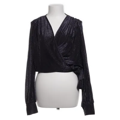 Wrap blouse (Purple) from Farah Elastane, Metallic fiber, Polyamide