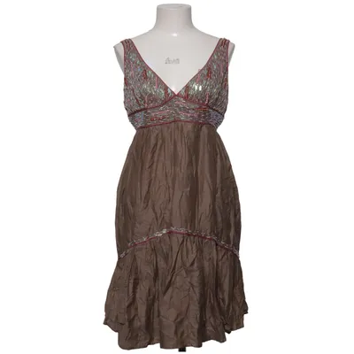 Kleid (Braun, Mehrfarbig) von Twin Set Simona Barbieri Baumwolle, Seide