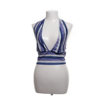 Halternecktopp (Blå, Lila, Vit) Polyester