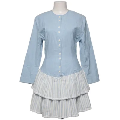 Jurk (Blauw, Wit) van By Choice Katoen