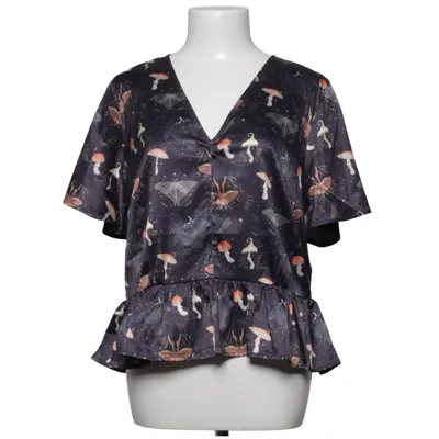 Top péplum (Noir, Multicolore) de Disturbia Élasthane, Polyester