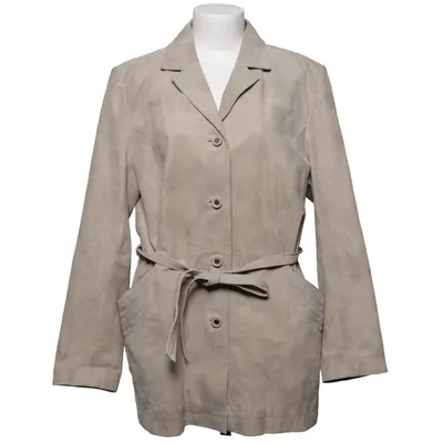 Leather coat (Beige) from Petroff Leather, Polyester