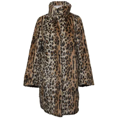 Winter coat (Brown, Black) from H&M Acrylic, Polyester, Viscose