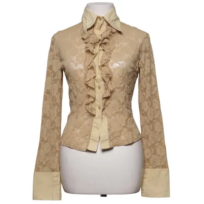 Blouse (Beige) from WanLi Cotton, Elastane, Polyester