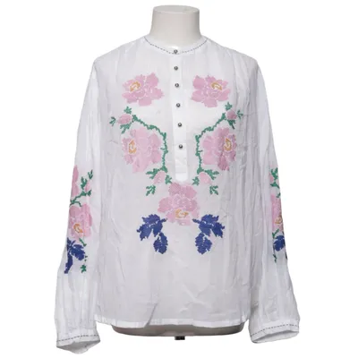 Blus (Vit, Flerfärgad) från Miss June Bomull