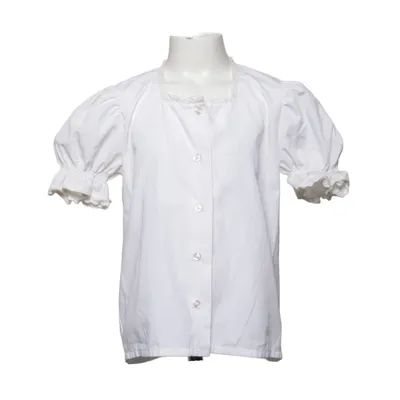 Dirndl blouse (White) from Isar Trachten Cotton, Polyester