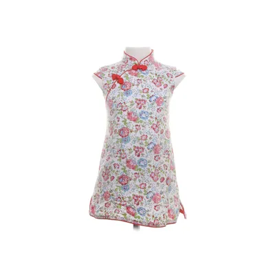Cheongsam (Wit, Meerkleurig) van Wonderful