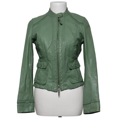 Leather jacket (Green) from Suite 412 Cotton, Leather, Nylon, Polyester
