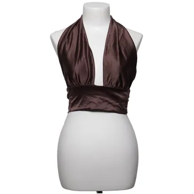 Halter neck top (Brown) from Gina Tricot Elastane, Polyester