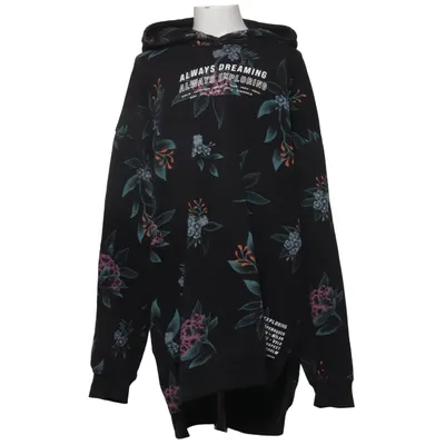 Capuchon sweater (Zwart, Meerkleurig) van H&M Kids Katoen, Polyester, Elastaan