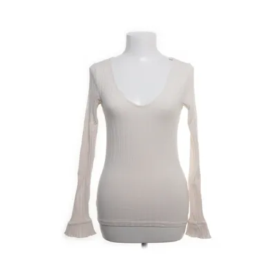 Lange mouwen shirt (Beige) van Pieces Organisch katoen, Elastaan