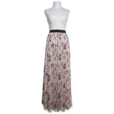 Robe longue (Blanc, Multicolore) de Rare London Élasthane, Polyamide, Polyester