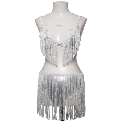 Cocktailkjole (Sølv) Elastan, Polyester