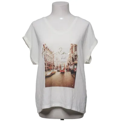 T-shirt (Wit) van Cream Elastaan, Polyester, Viscose