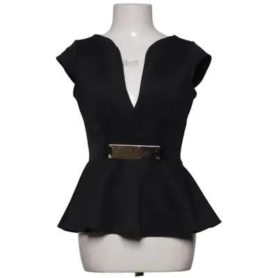 Peplumbluse (Sort) fra NLY One Elastan, Polyester