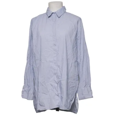 Skjorte (Blå, Hvid) fra Zara Woman Bomuld, Elastan, Polyamid