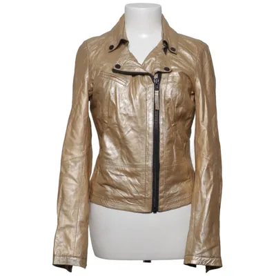 Biker jacket (Gold) from Freaky Nation Cotton, Polyester
