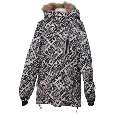 Skijakke (Sort, Hvid, Pink) fra Pretty Sille Polyamid, Polyester