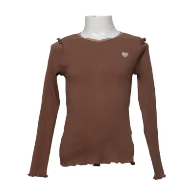 Långärmad t-shirt (Brun) från Minymo Elastan, Ekologisk bomull