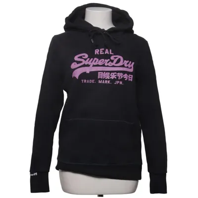Huvtröja (Svart) från Superdry Vintage Bomull, Polyester