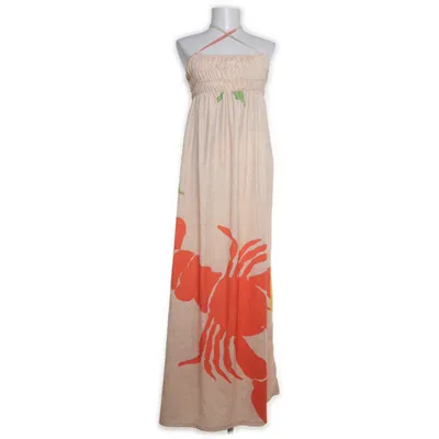 Maxikjole (Beige, Flerfarvet) fra ASOS Design Elastan, Polyester
