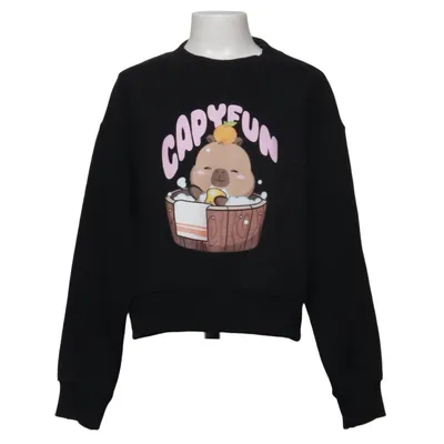 Sweatshirt (Noir) de Zara Coton, Polyester
