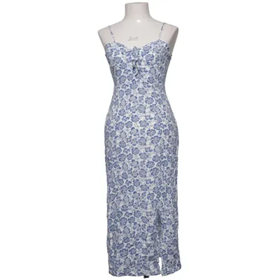 Dress (Blue, White) Viscose