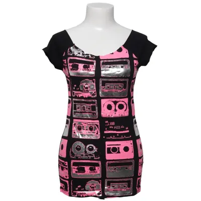 T-shirt (Noir, Rose, Argent) de Fishbone Coton, Élasthane